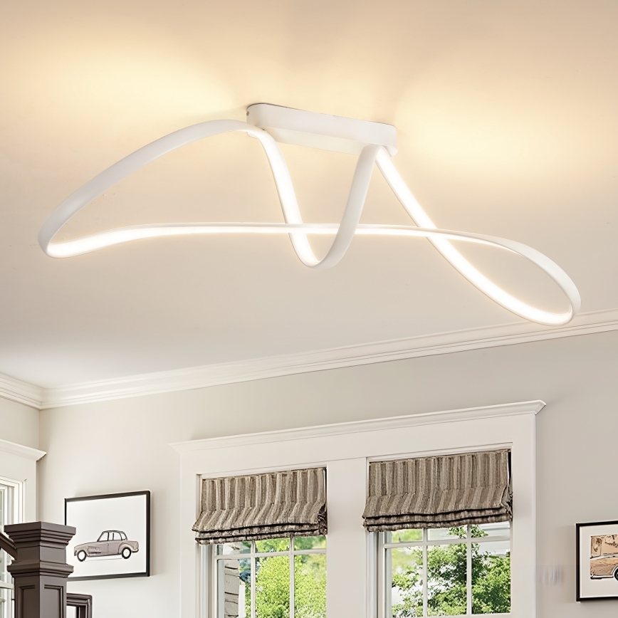 Brilagi - Plafón LED regulable TWISTER LED/60W/230V 3000-6000K blanco + mando a distancia