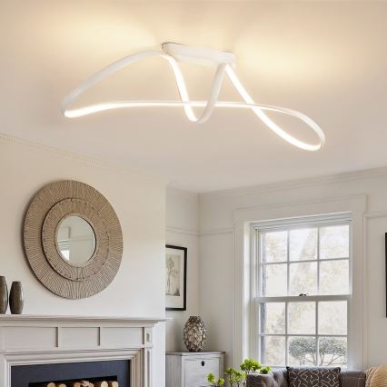 Brilagi - Plafón LED regulable TWISTER LED/60W/230V 3000-6000K blanco + mando a distancia