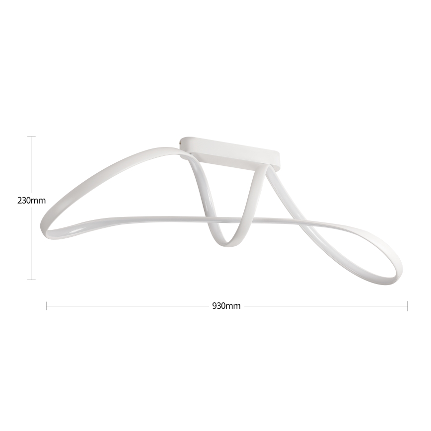Brilagi - Plafón LED regulable TWISTER LED/60W/230V 3000-6000K blanco + mando a distancia