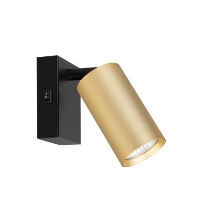 Brilagi - Foco de pared LED RGBW regulable SELE 1xGU10/4,8W/230V 3000K negro/dorado + mando a distancia