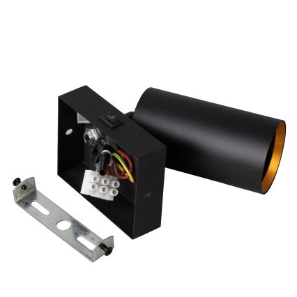 Brilagi - LED RGBW regulable, aplique de pared tipo spot SELE 1xGU10/4,8W/230V 3000K negro/dorado + mando a distancia