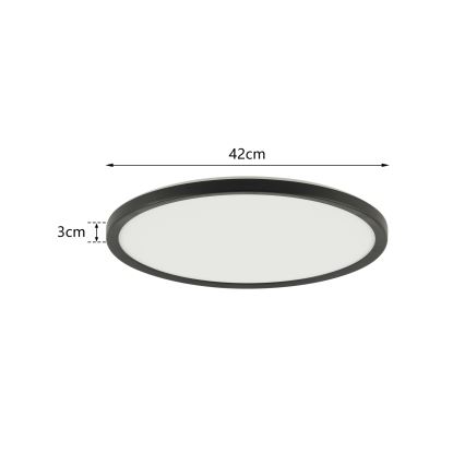 Brilagi - Lámpara LED regulable con sensor de movimiento y crepúsculo ULTRA SLIM LED/24W/230V diámetro 42 cm + mando a distancia