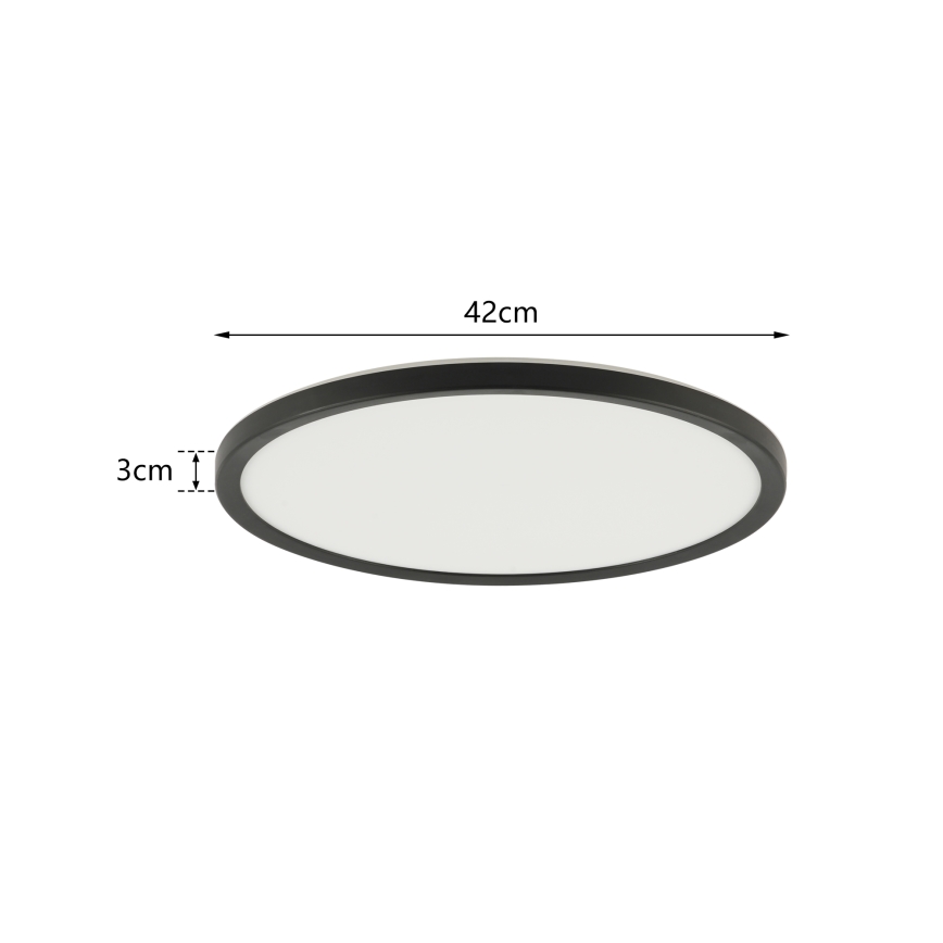 Brilagi - Lámpara LED regulable con sensor de movimiento y crepúsculo ULTRA SLIM LED/24W/230V diámetro 42 cm + mando a distancia