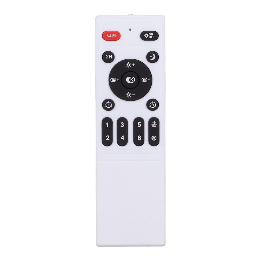 Brilagi - Lámpara de techo LED regulable con ventilador LED/50W/230V 3000-6500K negra + mando a distancia
