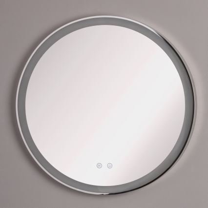 Brilagi - Espejo calefactado para baño LED regulable con retroiluminación ALU PRO LED/18W/230V Ø 60 cm 3000/4000/6500K IP44 cromo brillante CRI 90