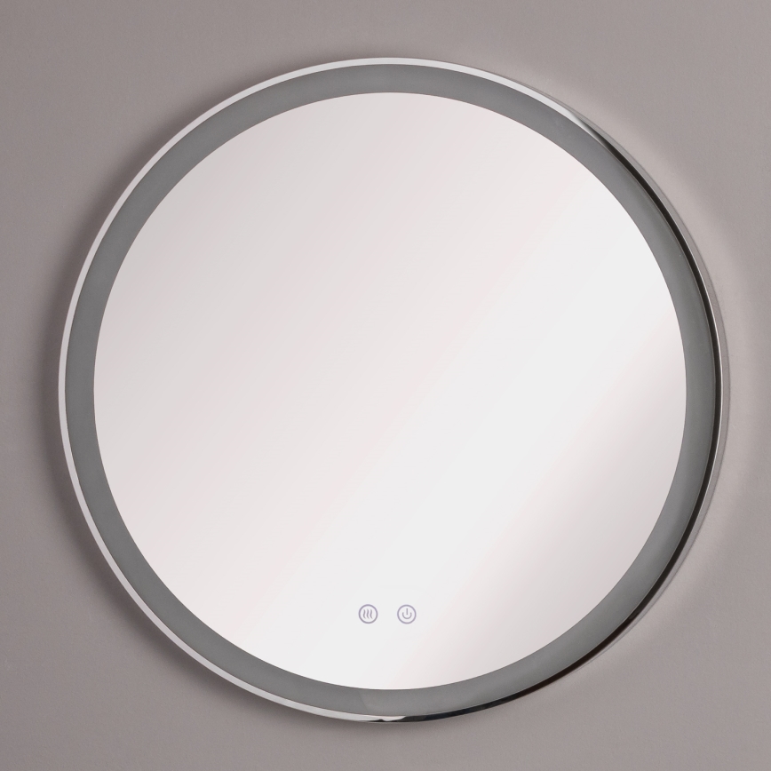 Brilagi - Espejo calefactado para baño LED regulable con retroiluminación ALU PRO LED/18W/230V Ø 60 cm 3000/4000/6500K IP44 cromo brillante CRI 90