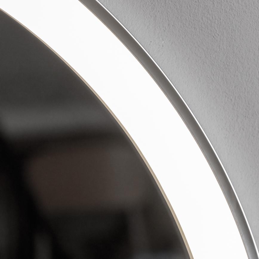 Brilagi - Espejo calefactado para baño LED regulable con retroiluminación ALU PRO LED/18W/230V Ø 60 cm 3000/4000/6500K IP44 cromo brillante CRI 90