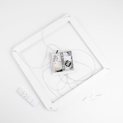 Brilagi - Lámpara colgante LED regulable con cable FALCON SLIM LED/50W/230V 3000-6500K 50x50 cm blanca + mando a distancia