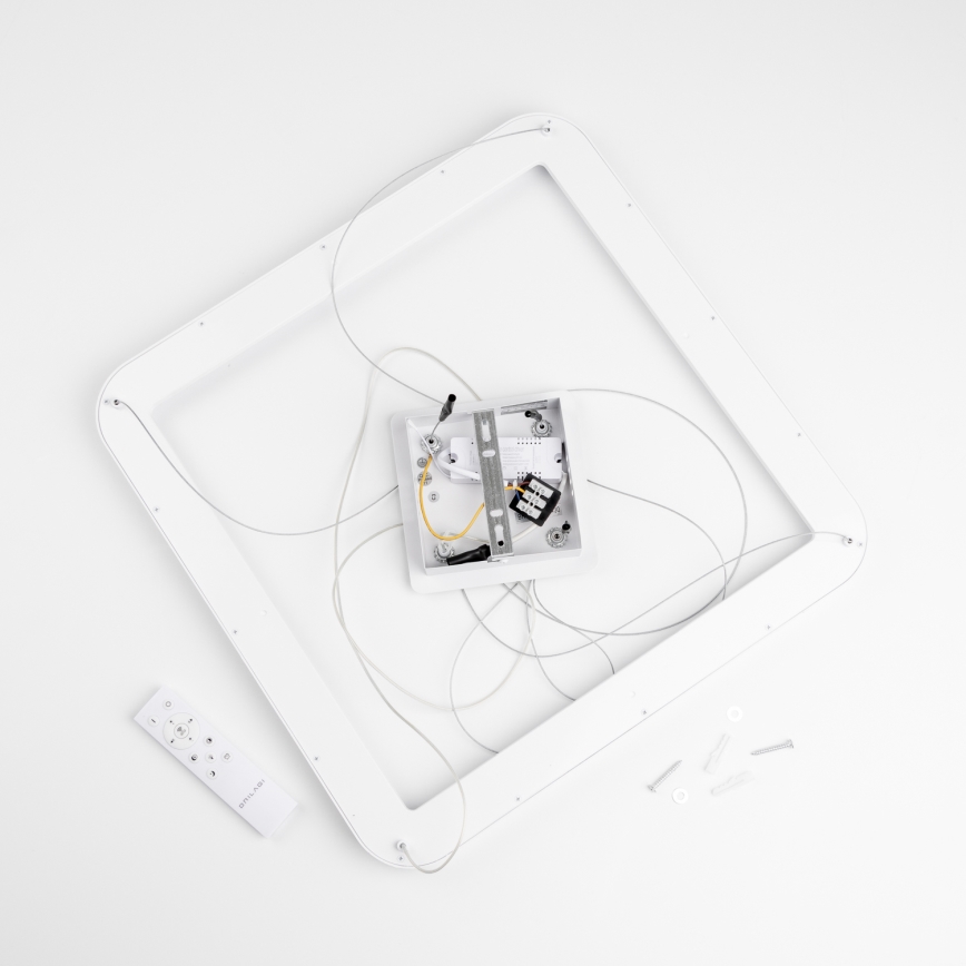 Brilagi - Lámpara colgante LED regulable con cable FALCON SLIM LED/50W/230V 3000-6500K 50x50 cm blanca + mando a distancia