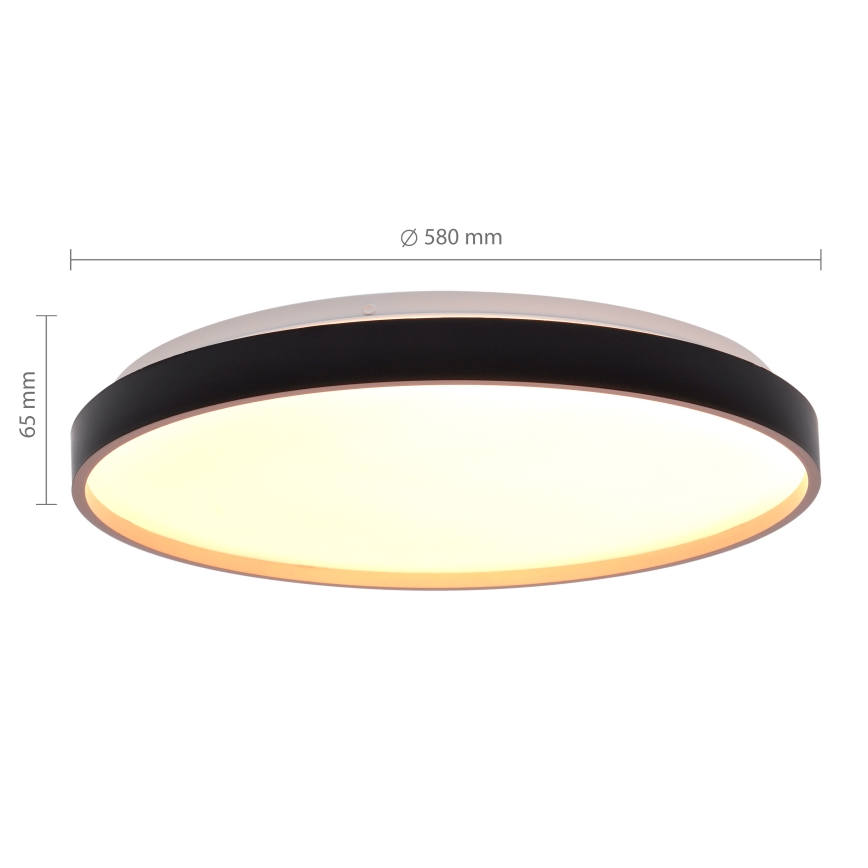 BRILAGI - Lámpara de techo LED regulable CALA, 60 W/230 V, 3000-6500 K, diámetro 58 cm + mando a distancia