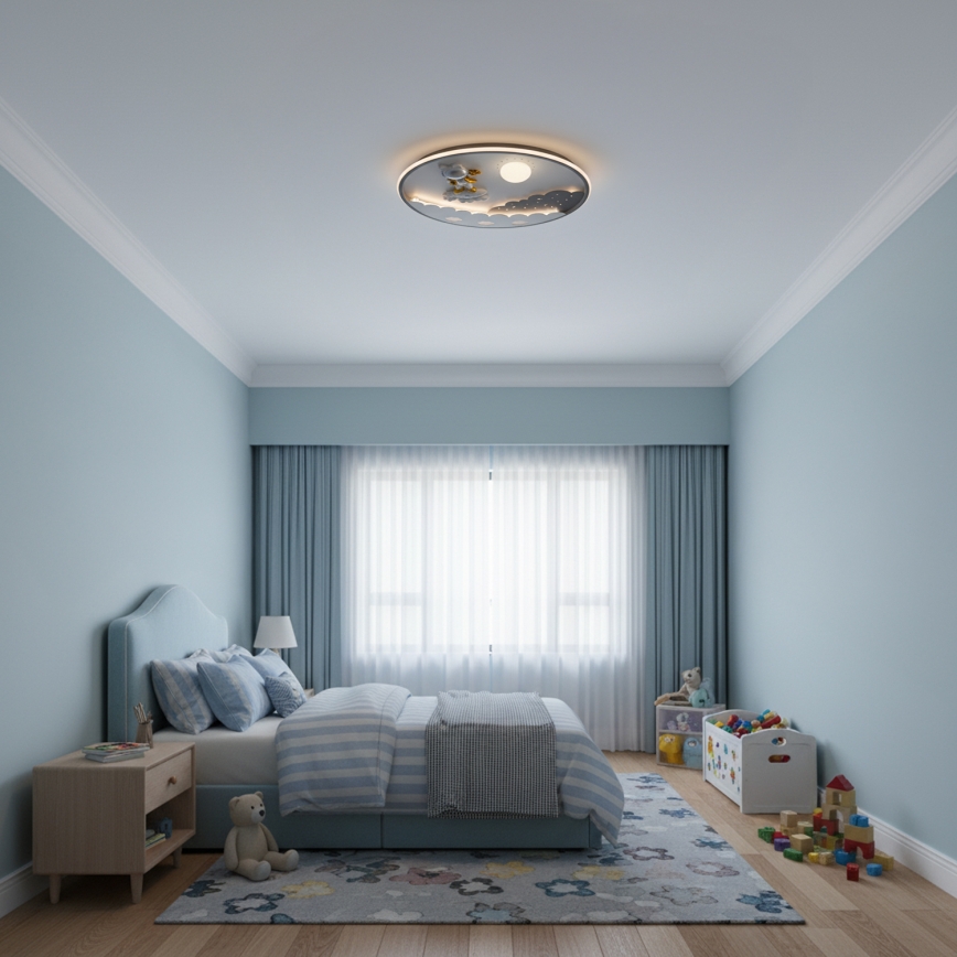 Brilagi - Lámpara de techo infantil LED regulable ASTRO LED/68W/230V 3000-6000K Ø 49 cm + mando a distancia