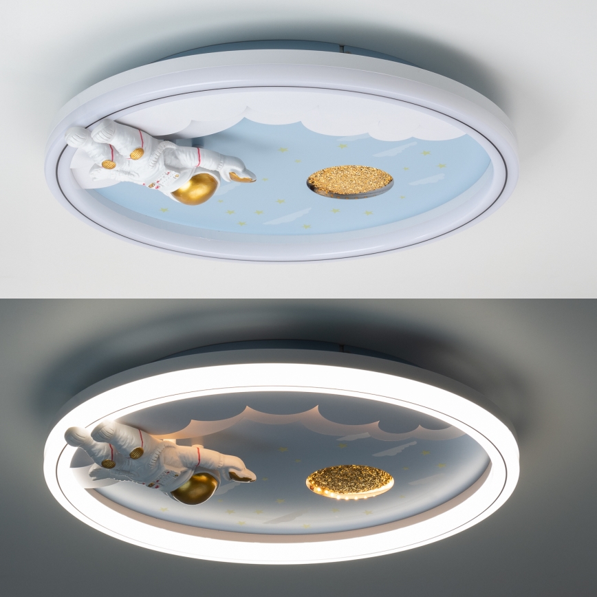 Brilagi - Lámpara de techo infantil regulable LED/42W/230V 3000/5700K astronauta