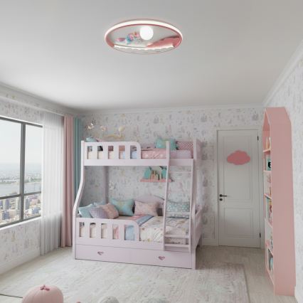 Brilagi - Lámpara de techo infantil LED regulable UNICORN LED/68W/230V 3000-6000K Ø 49 cm + mando a distancia