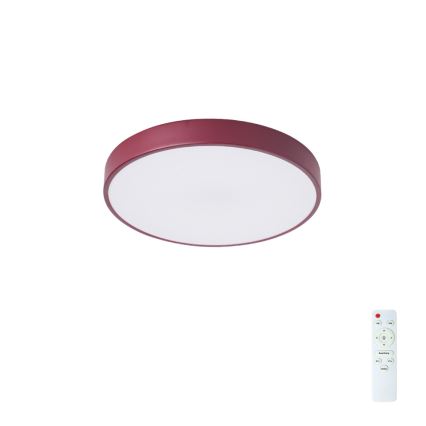 Brilagi - Luminaria de techo LED regulable POOL LED/36W/230V 3000-6000K Ø 30 cm burdeos + mando a distancia