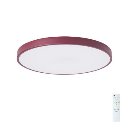 BRILAGI - Luminaria de techo LED regulable POOL LED/60W/230V 3000–6000K, diámetro 60 cm, burdeos + mando a distancia