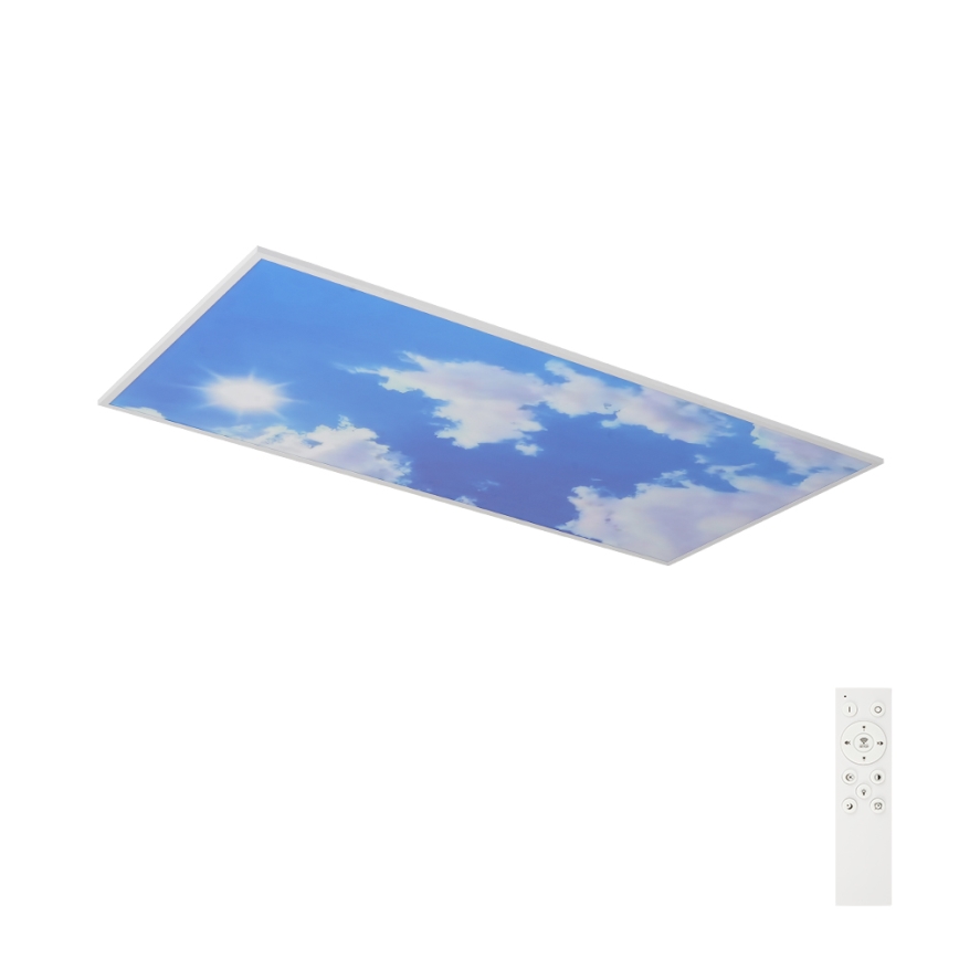 Brilagi - Luminaria de techo LED regulable SLIMFRAME SKY LED/80W/230V 120 x 60 cm 3000–6000 K plateado/azul + mando a distancia