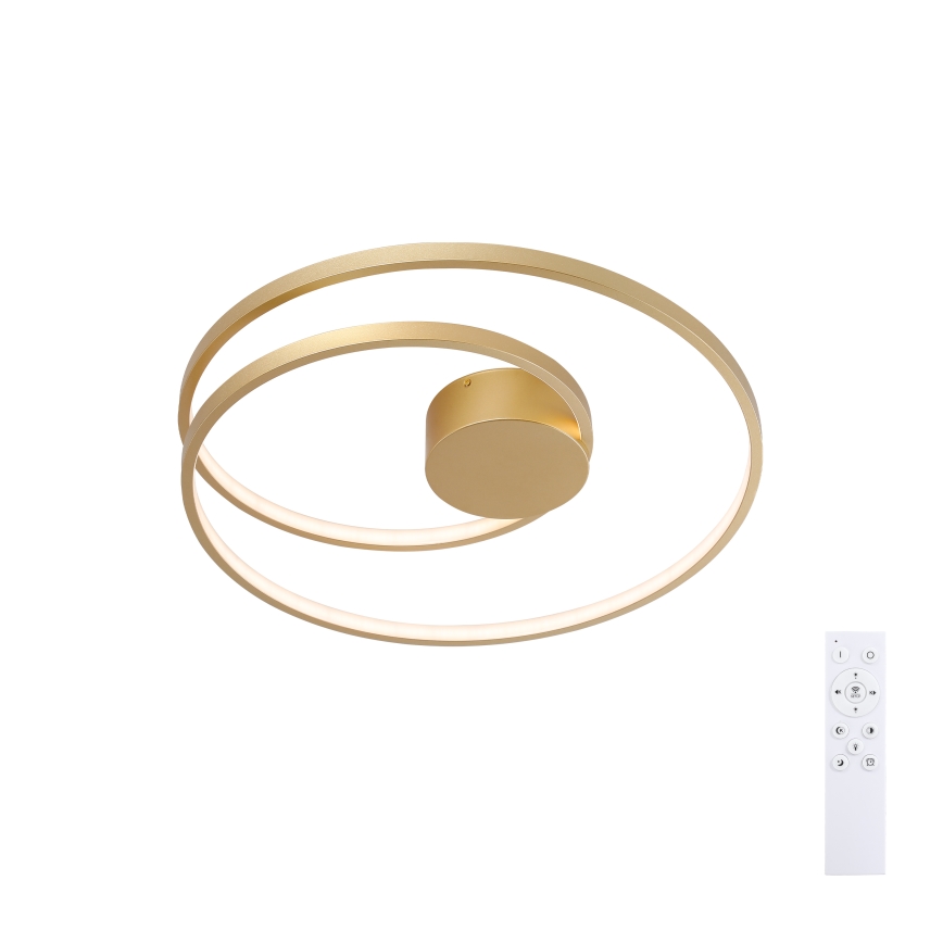 Brilagi - Luminaria de techo LED regulable TWISTER LED/48W/230V 3000–6000K diámetro 50 cm dorada + mando a distancia