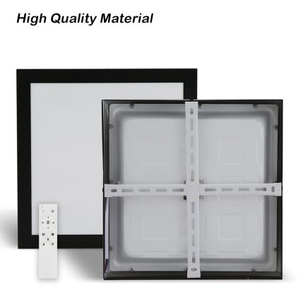 Brilagi - Plafón de techo regulable LED para baño FRAME SMART LED/24W/230V 30x30 cm 3000-6000K IP44 negro + mando a distancia