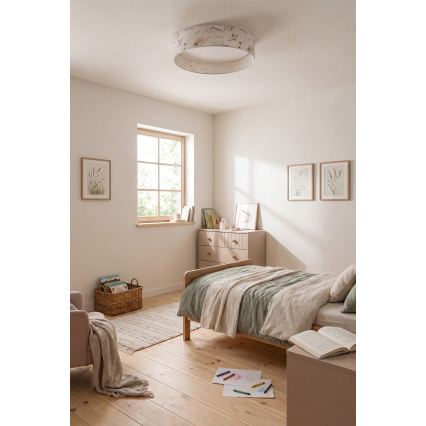 BRILAGI - Lámpara de techo LED regulable VELVET SMARTIX STARS LED/24W/230V 3000-6000K Ø 45 cm blanco/con flores Wi-Fi Tuya Beacon + mando a distancia