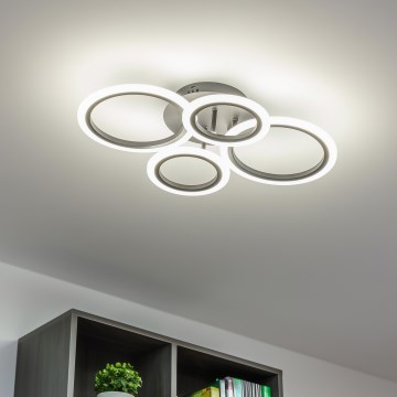 Brilagi - LED regulable plafón de superficie ORBITS LED/50W/230V 3000-6500K negro + mando a distancia