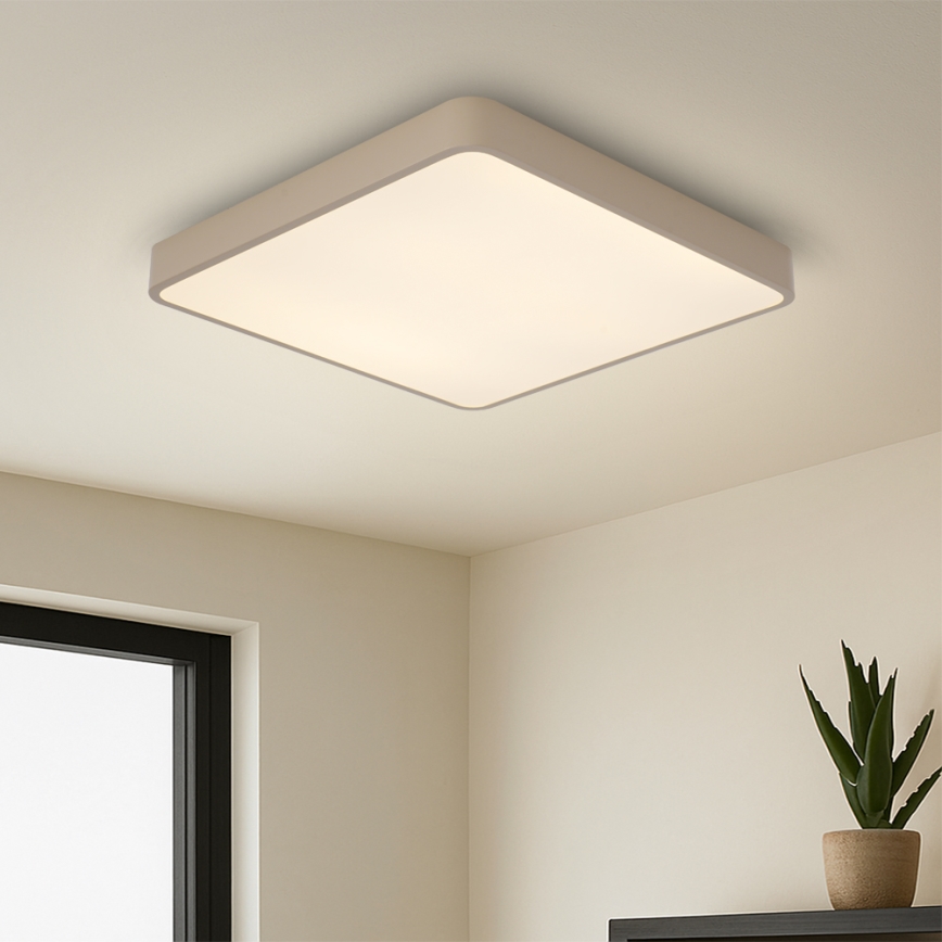 Brilagi - Lámpara de techo LED regulable POOL LED/36W/230V 3000-6000K 40x40 cm beige + mando a distancia