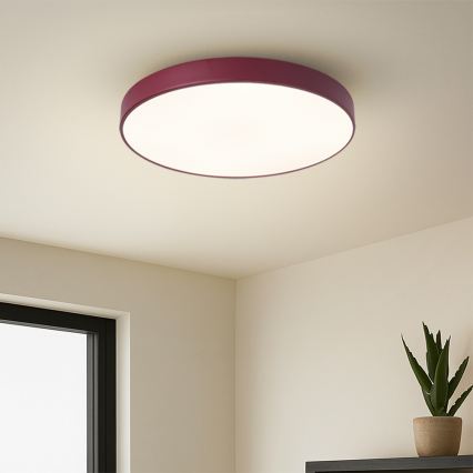 Brilagi - Luminaria LED regulable de techo POOL LED/48W/230V 3000-6000K Ø 40 cm burdeos + mando a distancia