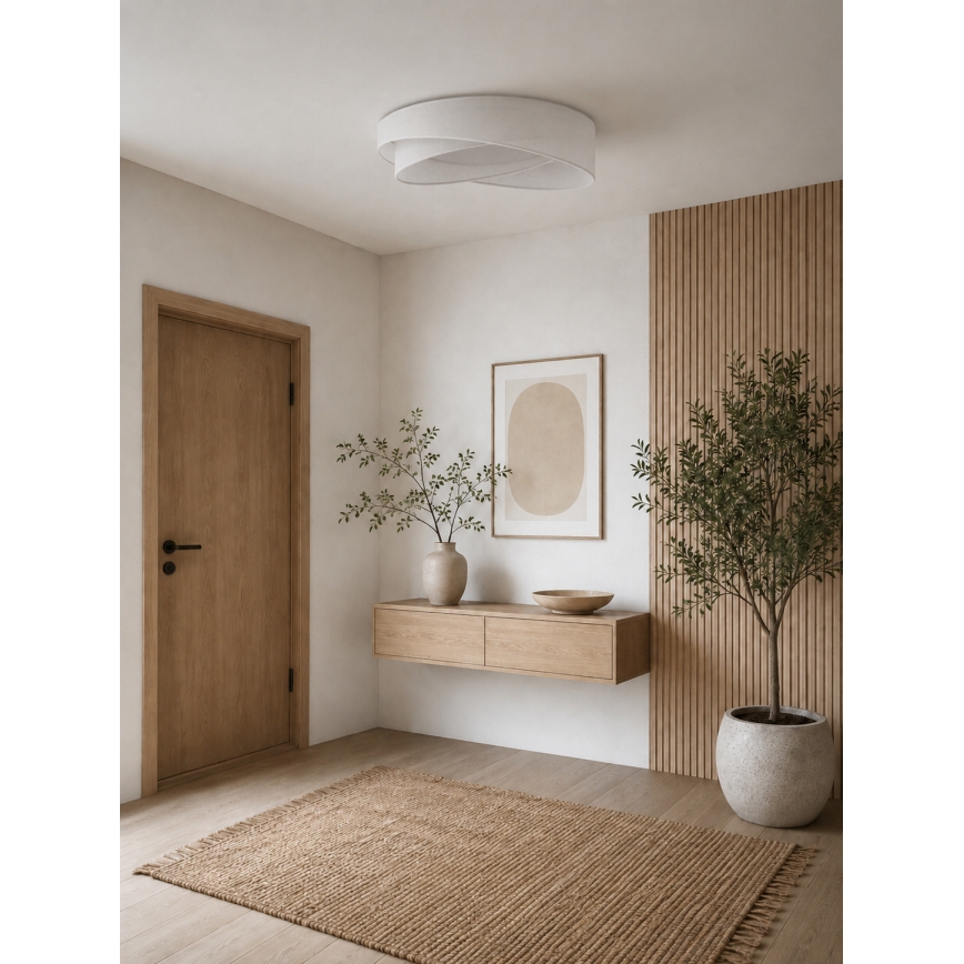 BRILAGI - Lámpara de techo LED regulable VELVET TWIST LED/36W/230V 3000-6000K Ø 65 cm Wi-Fi Tuya Beacon blanca + mando a distancia