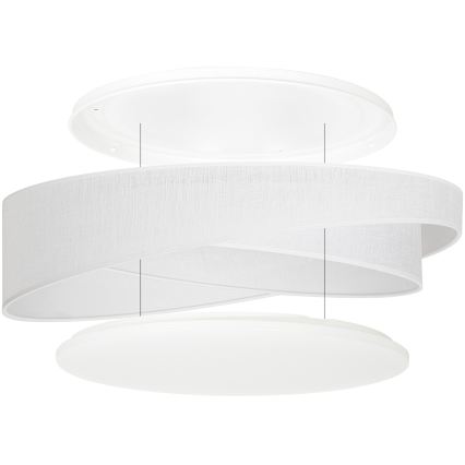 BRILAGI - Lámpara de techo LED regulable VELVET TWIST LED/36W/230V 3000-6000K Ø 65 cm Wi-Fi Tuya Beacon blanca + mando a distancia