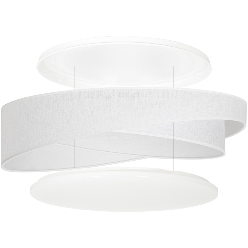 BRILAGI - Lámpara de techo LED regulable VELVET TWIST LED/36W/230V 3000-6000K Ø 65 cm Wi-Fi Tuya Beacon blanca + mando a distancia