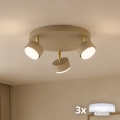 BRILAGI - LED RGB+CCT Foco empotrable regulable MONO 3xGX53/14W/230V 2700-6500K Wi-Fi Tuya beige/dorado