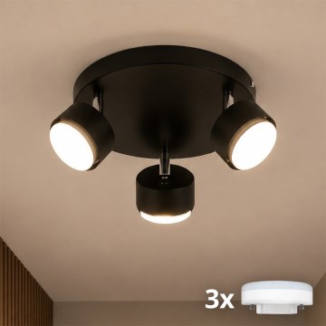 BRILAGI - LED RGB+CCT Foco empotrable regulable MONO 3xGX53/14W/230V 2700-6500K Wi-Fi Tuya negro
