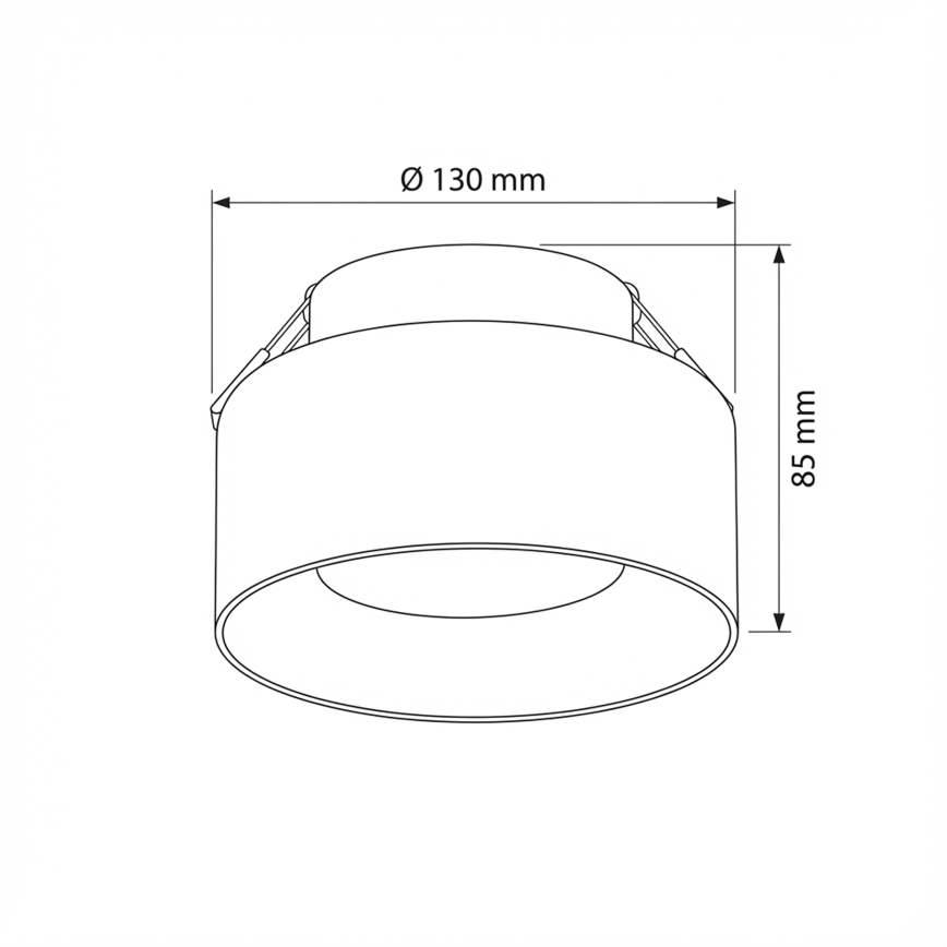BRILAGI - LED RGB+CCT regulable luminaria empotrable de techo AURA LUX 1xGX53/14W/230V 2700-6500K Wi-Fi Tuya negro/ahumado