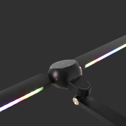 BRILAGI - Lámpara de mesa LED RGBTW táctil regulable con pinza VARIO LED/18W/230V 3000-6500K CRI 96 negra