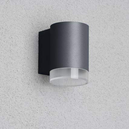 Brilagi - Aplique de pared para exterior LED RGBW regulable MATERA 1xGU10/4,8W/230V 3000K IP54 antracita + mando a distancia