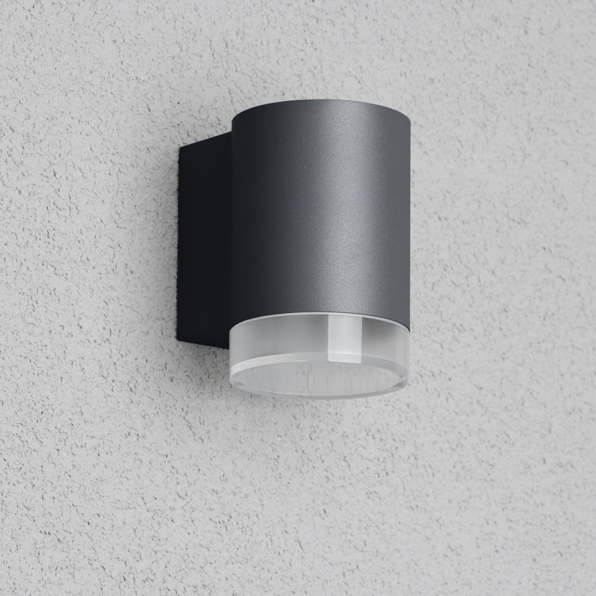 Brilagi - Aplique de pared para exterior LED RGBW regulable MATERA 1xGU10/4,8W/230V 3000K IP54 antracita + mando a distancia