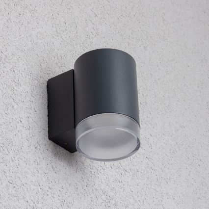 Brilagi - Aplique de pared para exterior LED RGBW regulable MATERA 1xGU10/4,8W/230V 3000K IP54 antracita + mando a distancia