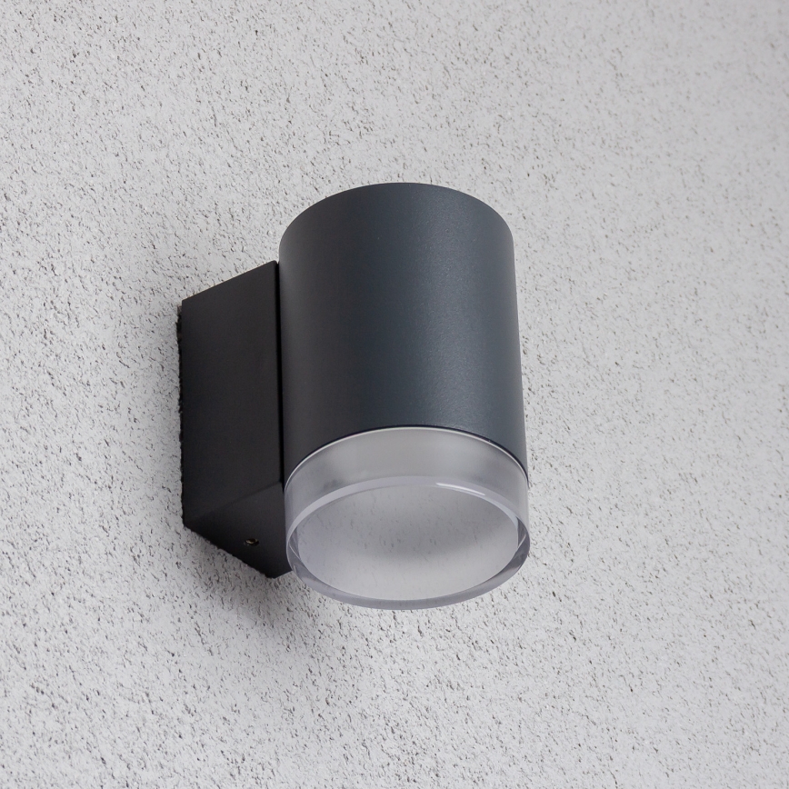 Brilagi - Aplique de pared para exterior LED RGBW regulable MATERA 1xGU10/4,8W/230V 3000K IP54 antracita + mando a distancia