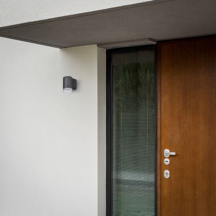 Brilagi - Aplique de pared para exterior LED RGBW regulable MATERA 1xGU10/4,8W/230V 3000K IP54 antracita + mando a distancia