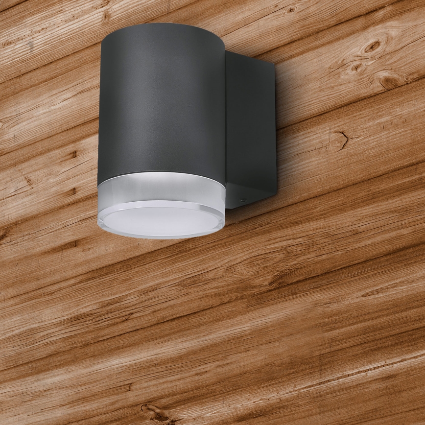 Brilagi - Aplique de pared para exterior LED RGBW regulable MATERA 1xGU10/4,8W/230V 3000K IP54 antracita + mando a distancia