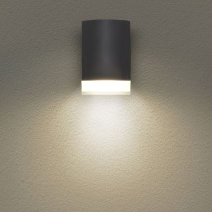 Brilagi - Aplique de pared para exterior LED RGBW regulable MATERA 1xGU10/4,8W/230V 3000K IP54 antracita + mando a distancia