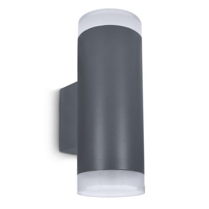 Brilagi - Aplique de pared exterior LED RGBW regulable MATERA 2xGU10/4,8W/230V 3000K IP54 antracita + mando a distancia