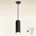 Brilagi - LED RGBW Lámpara colgante regulable con cable SELE 1xGU10/4,8W/230V 3000K negra/dorada + control remoto