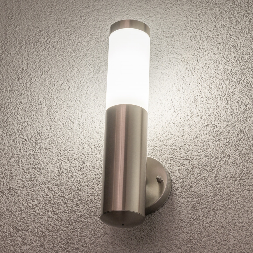 BRILAGI - Lámpara de pared exterior LED RGBW regulable ELIA 1xE27/6,5W/230V 2700-6500K IP44 Wi-Fi cromo mate