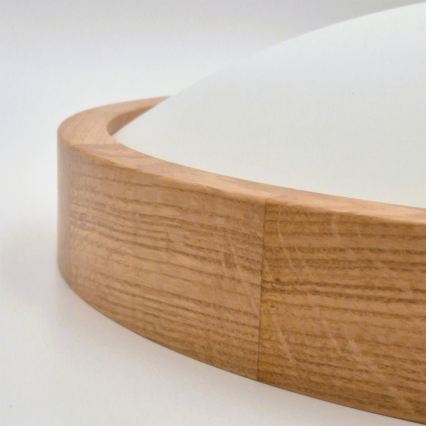 BRILAGI - Plafón LED RGBW regulable CARVALHO SLIM 2xE27/12W/230V 2700-6500K roble Ø 37 cm