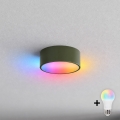 BRILAGI - LED RGBW Lámpara de techo regulable CLARE 1xE27/12W/230V Ø 20 cm caqui