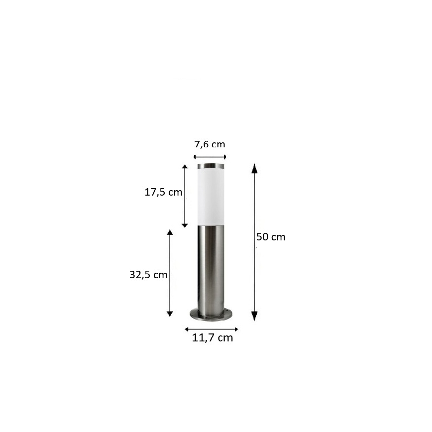 BRILAGI - Lámpara exterior LED RGBW regulable ELIA 1xE27/6,5W/230V 2700-6500K IP44 Wi-Fi 50 cm cromado mate