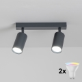 Brilagi - LED RGBW Regulable foco empotrable SELE 2xGU10/4,8W/230V 3000K antracita + mando a distancia