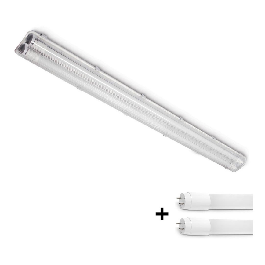 Brilagi - Luminaria técnica LED fluorescente OPTIMA T8 2xG13/18W/230V 4000K IP65 128 cm - palé de 110 unidades