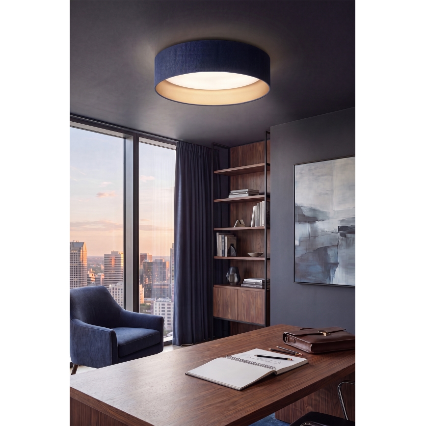Brilagi - Luminaria LED regulable de techo VELVET SMARTIX LED/36W/230V 3000-6000K diámetro 55 cm azul/dorado Wi-Fi Tuya Beacon + mando a distancia