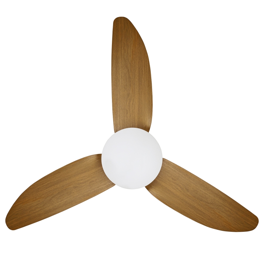 Brilagi - Ventilador de techo LED regulable LED/30W/230V 3000-6500K blanco/marrón + mando a distancia